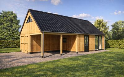 Houten schuur Jubbega