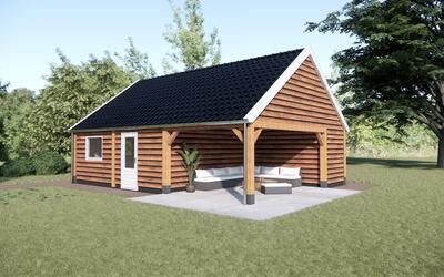 Houten schuur Bakkeveen