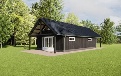 Houten schuur Walterswald