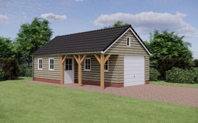 Houten garage Marrum