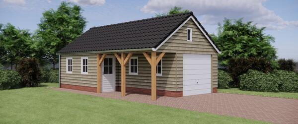 Houten garage Marrum