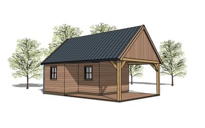 Houten schuur IJsbrechtum